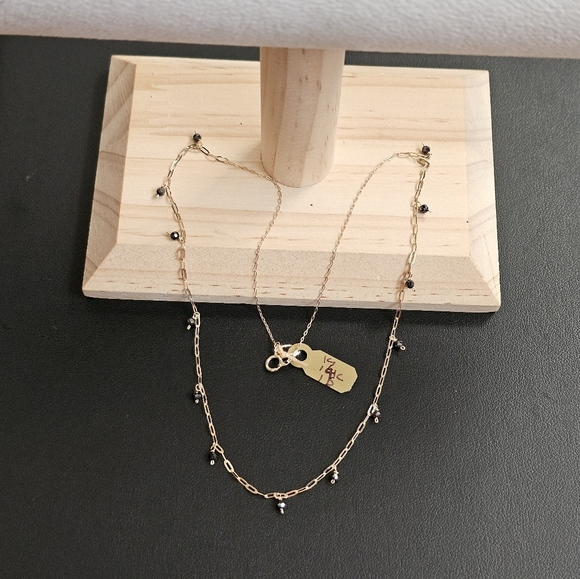 14k Gold Spinel Necklace 16 Inch